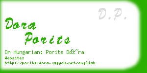 dora porits business card